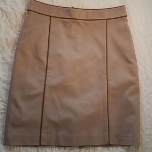 Leather Trimmed Club Monaco Skirt